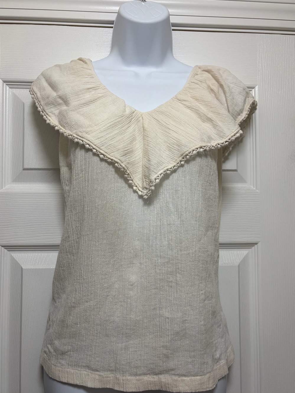 Loft V-Neck Ruffle Sleeve Women's Top